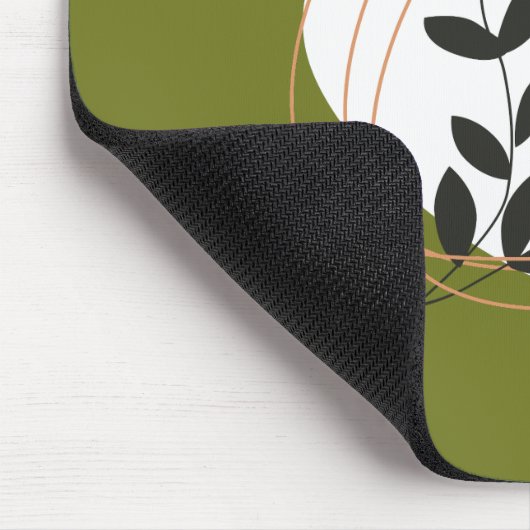 Minimalistisch abstrakt in hübscher Farbe Olivengr Mousepad (Ecke)