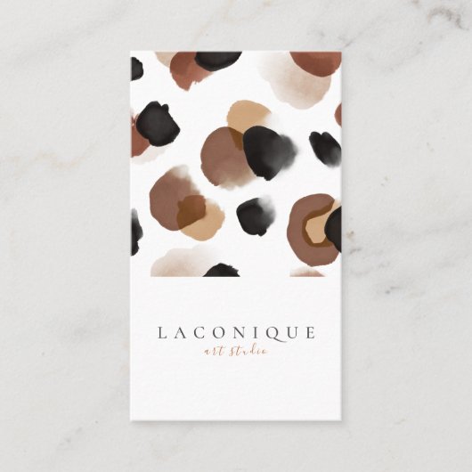 Minimalistisch | ABSTRAKT | Leopard Visitenkarte (Vorderseite)