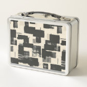 Minimalistisch Abstrakt Metall Brotdose (Rückseite)