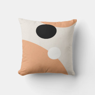 Minimalistisch abstrakte Terrakotta und Creme Kissen