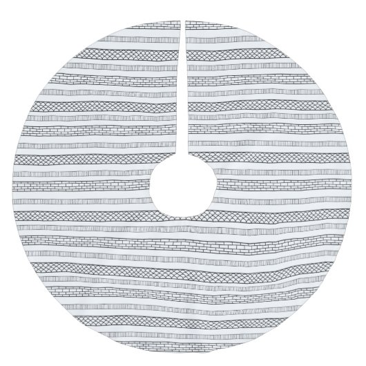 Minimalistisch Abstrakte Weihnachten Polyester Weihnachtsbaumdecke (Vorderseite)