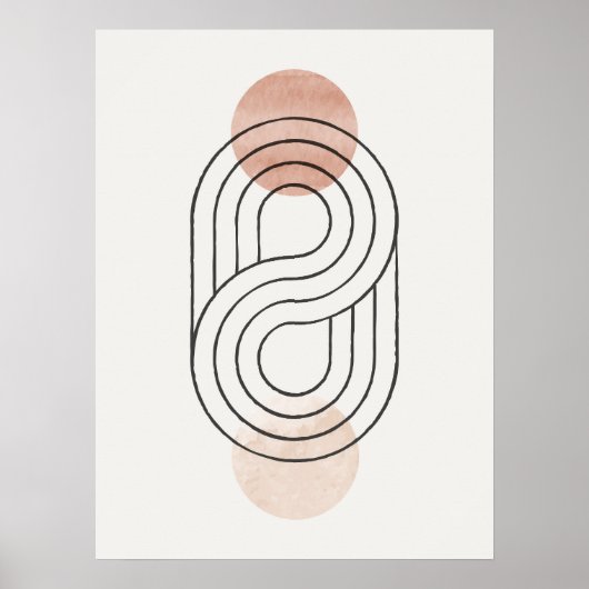 Minimalistisch Abstraktes Bauhaus Poster (Vorne)