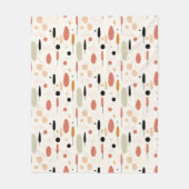 Minimalistisch Abstraktes Boho-Muster Fleecedecke (Vorderseite)