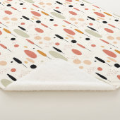 Minimalistisch Abstraktes Boho-Muster Sherpadecke (3/4)