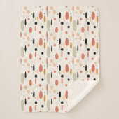 Minimalistisch Abstraktes Boho-Muster Sherpadecke (Vorderseite)