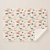 Minimalistisch Abstraktes Boho-Muster Sherpadecke (Vorderseite (Horizontal))