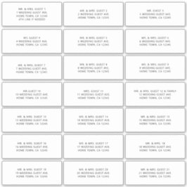 MINIMALISTISCH ALLE CAPS INDIVIDUELLE ADRESSE ETIK AUFKLEBER