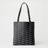 Minimalistisch Alle über Name Black Monogram Tasche (Vorderseite)