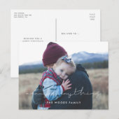 Minimalistisch alles Feierliche Foto Postkarte (Vorne/Hinten)