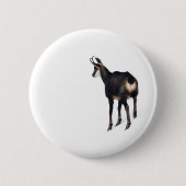 Minimalistisch Alpinistisches Gämse Bergziege auf Button (Vorderseite)