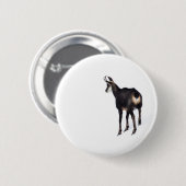Minimalistisch Alpinistisches Gämse Bergziege auf Button (Vorne & Hinten)