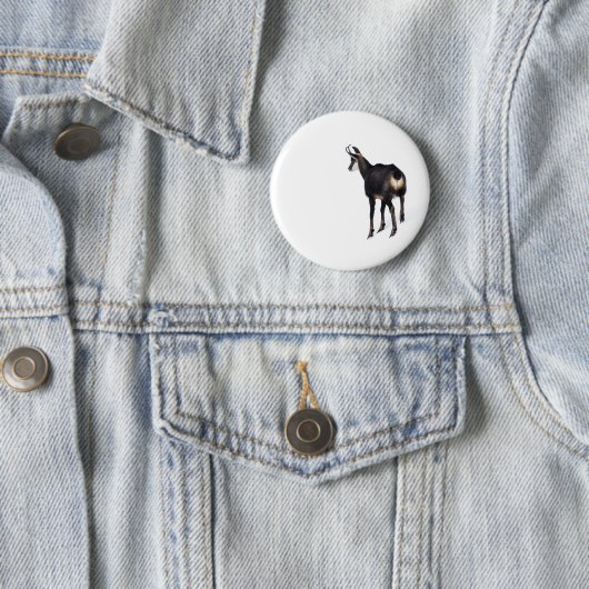 Minimalistisch Alpinistisches Gämse Bergziege auf Button (Beispiel)