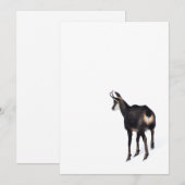 Minimalistisch Alpinistisches Gämse Bergziege auf  Einladung (Vorne/Hinten)