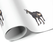 Minimalistisch Alpinistisches Gämse Bergziege auf Geschenkpapier (Rolleneckpunkt)