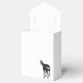 Minimalistisch Alpinistisches Gämse Bergziege auf  Geschenkschachtel (Geöffnet)
