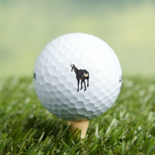 Minimalistisch Alpinistisches Gämse Bergziege auf  Golfball