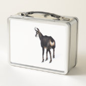 Minimalistisch Alpinistisches Gämse Bergziege auf  Metall Brotdose (Rückseite)