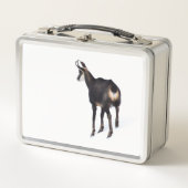 Minimalistisch Alpinistisches Gämse Bergziege auf  Metall Brotdose (Vorderseite)