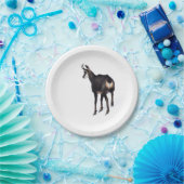 Minimalistisch Alpinistisches Gämse Bergziege auf  Pappteller (Party)