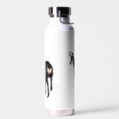 Minimalistisch Alpinistisches Gämse Bergziege auf  Trinkflasche (Links)