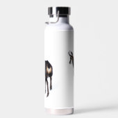 Minimalistisch Alpinistisches Gämse Bergziege auf  Trinkflasche (Rechts)