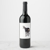 Minimalistisch Alpinistisches Gämse Bergziege auf Weinetikett (Vorderseite)