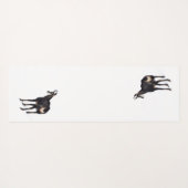 Minimalistisch Alpinistisches Gämse Bergziege auf  Yogamatte (Rückseite (Horizontal))