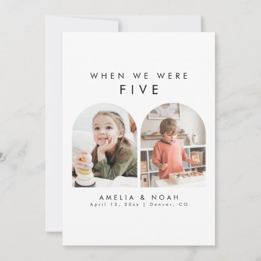 Minimalistisch, als wir Foto Tischnummer waren (Vorderseite)