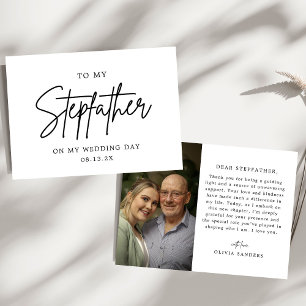 Minimalistisch an meinen Stiefvater an meinem Hoch Dankeskarte