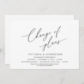 Minimalistisch, Änderung der Pläne, Änderung des D Einladung (Vorne/Hinten)