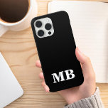 Minimalistisch-Anfängermonogramm Case-Mate iPhone Hülle<br><div class="desc">Black Minimalistisch Modern Initial Monogram Phone Case. Erstellen Sie Ihren eigenen personalisierten iPhone Case mit individuellem Anfangsnamen.</div>