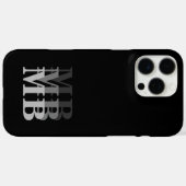 Minimalistisch-Anfängermonogramm Case-Mate iPhone Hülle (Rückseite (Horizontal))