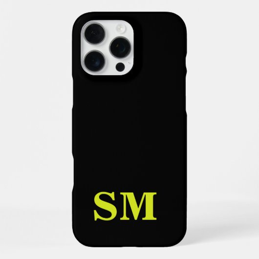 Minimalistisch-Anfängermonogramm iPhone Hülle (Rückseite)