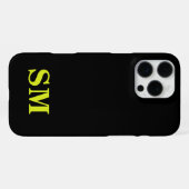 Minimalistisch-Anfängermonogramm iPhone Hülle (Rückseite (Horizontal))