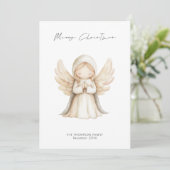 Minimalistisch Angel Script Frohe Weihnachten (Stehend Vorderseite)