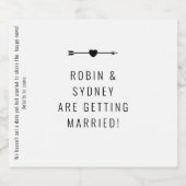 Minimalistisch | Ankündigung der Verlobung | Etike Bierflaschenetikett (Einzelnes Label)