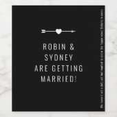 Minimalistisch | Ankündigung der Verlobung | Weine Weinetikett (Einzelnes Label)