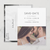 minimalistisch ankündigungspostkarte (Vorne/Hinten)