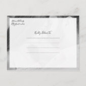 minimalistisch ankündigungspostkarte (Rückseite)