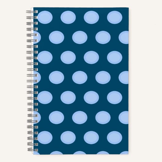 Minimalistisch Aqua Blue Polka Dots Notizblock (Vorderseite)