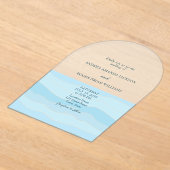 Minimalistisch Aqua Blue Wedding Acryleinladungen (Ablage )