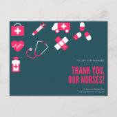 Minimalistisch Aquamarin und Magenta Iconic Vielen Postkarte (Vorderseite)