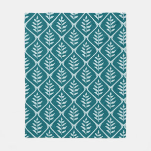 Minimalistisch Aquamarine botanische Fleecedecke