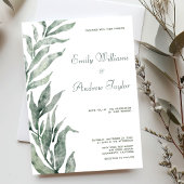 Minimalistisch Aquarellgrün Einladung