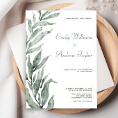 Minimalistisch Aquarellgrün Einladung