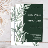 Minimalistisch Aquarellgrün Einladung