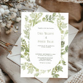 Minimalistisch Aquarellgrün Einladung