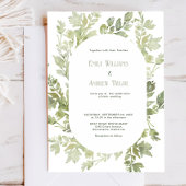 Minimalistisch Aquarellgrün Einladung