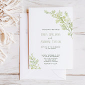 Minimalistisch Aquarellgrün Einladung