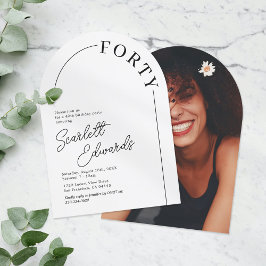 Minimalistisch Arch Adult 40. Geburtstag Einladung